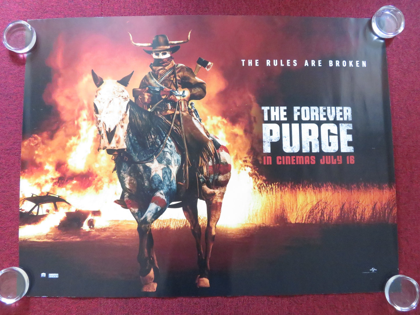 THE FOREVER PURGE UK QUAD ROLLED POSTER ANA DE LA REGUERA TENOCH HUERTA 2021