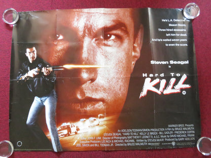 HARD TO KILL UK QUAD ROLLED POSTER STEVEN SEAGAL KELLY LEBROCK 1990