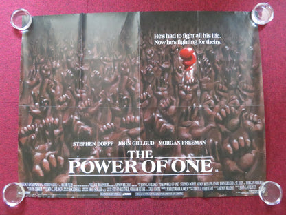 THE POWER OF ONE UK QUAD ROLLED POSTER STEPHEN DORFF MORGAN FREEMAN 1990