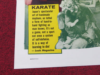 KARATE, THE HAND OF DEATH FOLDED US ONE SHEET POSTER JOEL HOLT REIKO OKADA 1961