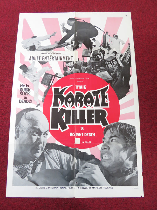 THE KARATE KILLER FOLDED US ONE SHEET POSTER JASON PIAO PAI CHUN-KU LU 1973