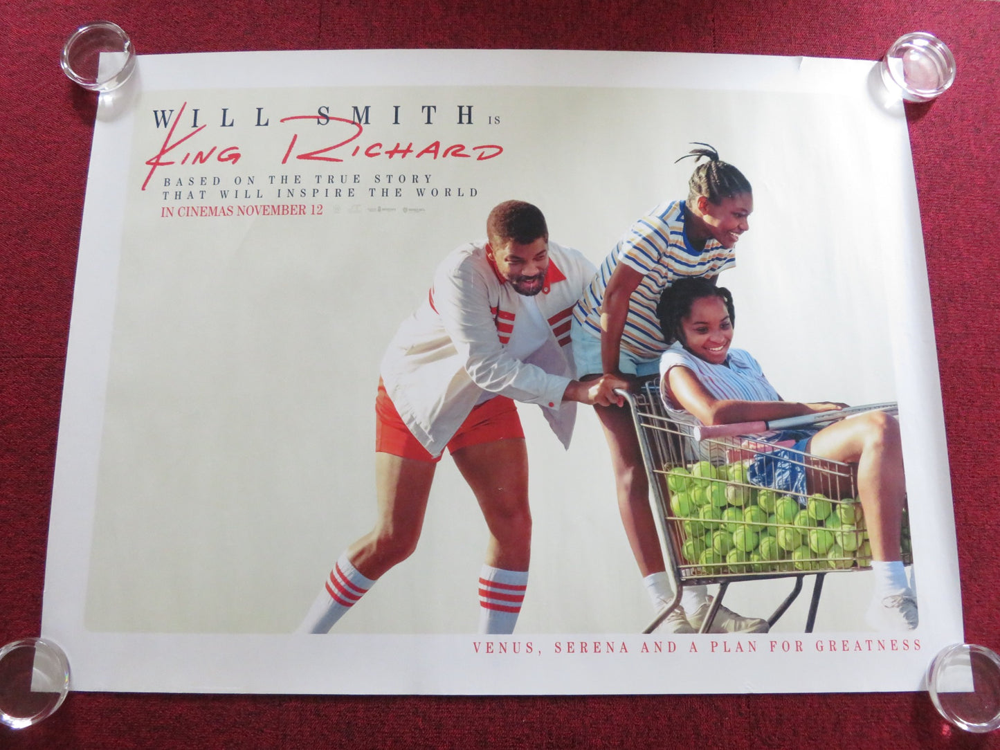 KING RICHARD - B UK QUAD ROLLED POSTER WILL SMITH SANIYYA SIDNEY 2021