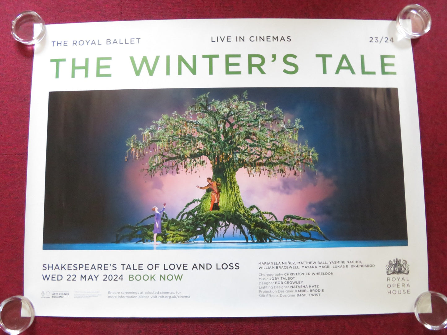 THE WINTER'S TALE UK QUAD ROLLED POSTER ROYAL OPERA HOUSE MARIANELA NUNEZ 2024