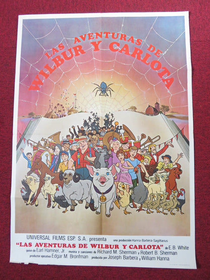 CHARLOTTE'S WEB SPANISH POSTER DEBBIE REYNOLDS HENRY GIBSON 1973