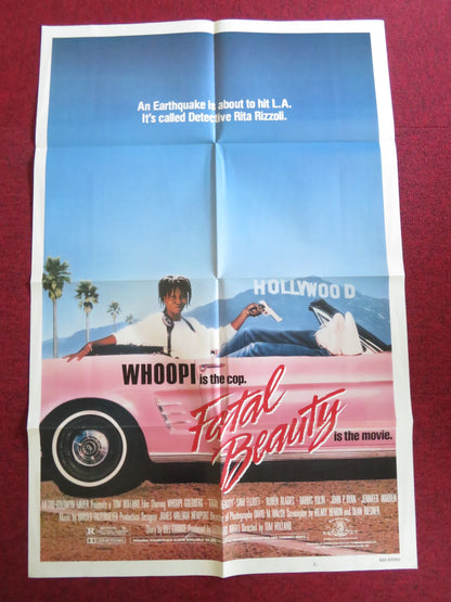 FATAL BEAUTY FOLDED US ONE SHEET POSTER WHOOPI GOLDBERG SAM ELLIOTT 1987