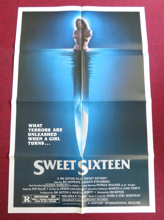 SWEET SIXTEEN FOLDED US ONE SHEET POSTER BO HOPKINS SUSAN STRASBERG 1982