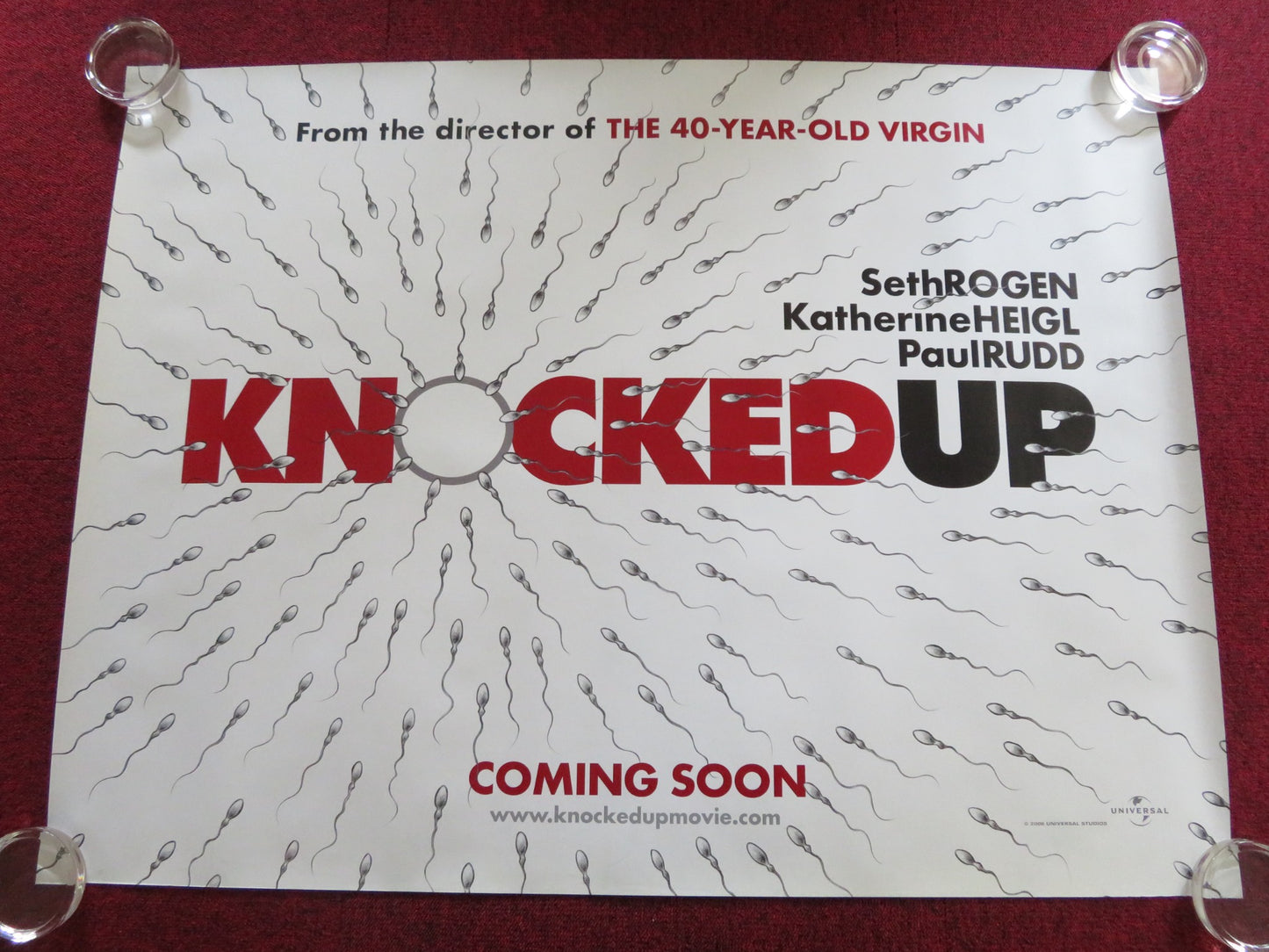 KNOCKED UP- B UK QUAD ROLLED POSTER SETH ROGEN KATHERINE HEIGL 2007