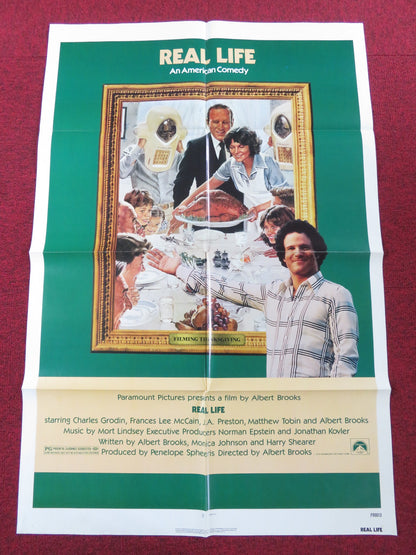 REAL LIFE FOLDED US ONE SHEET POSTER ALBERT BROOKS MATTHEW TOBIN 1979