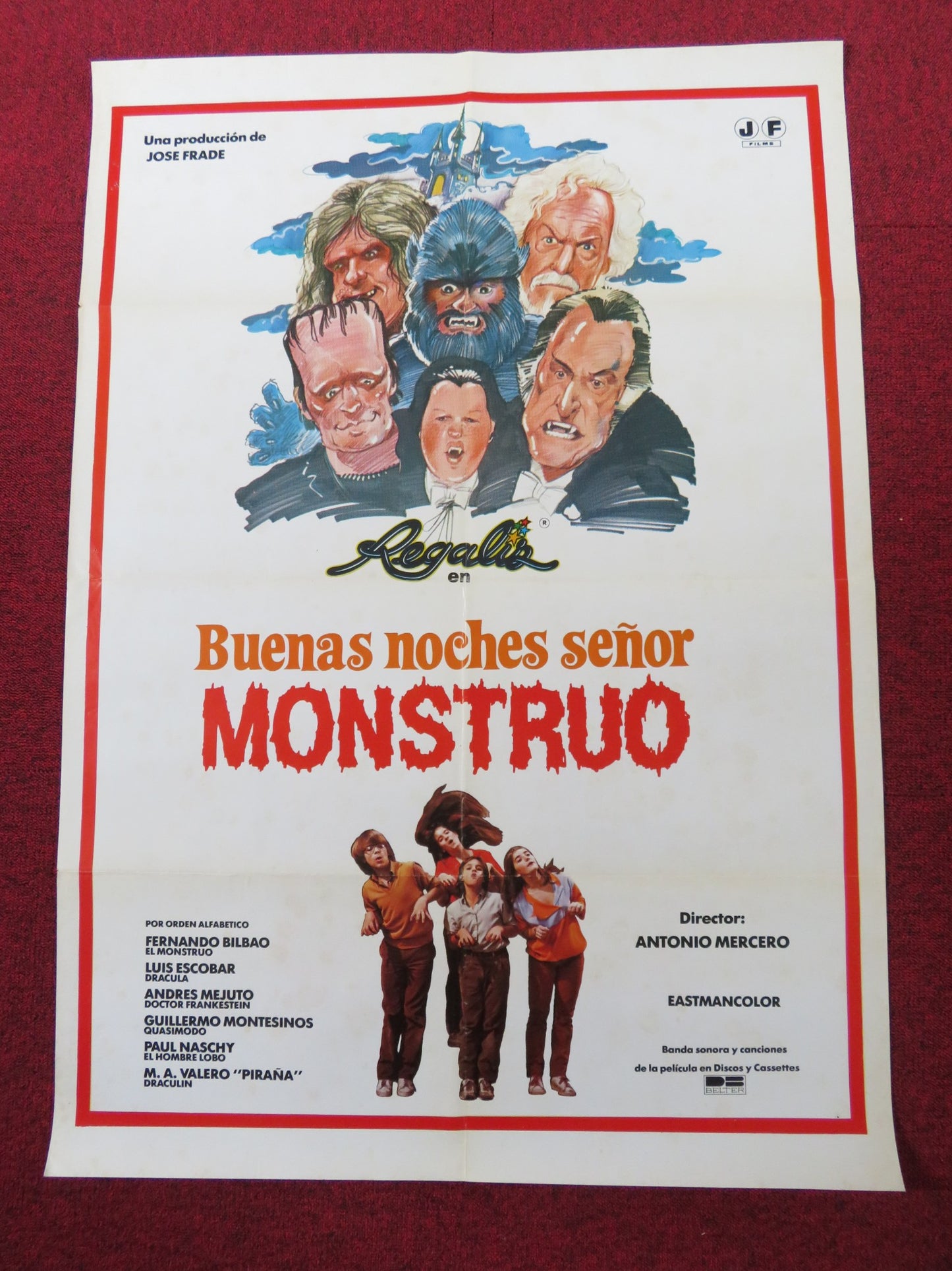 BUENAS NOCHES, SENOR MONSTRUO SPANISH POSTER FERNANDO BILBAO LUIS ESCOBAR 1982