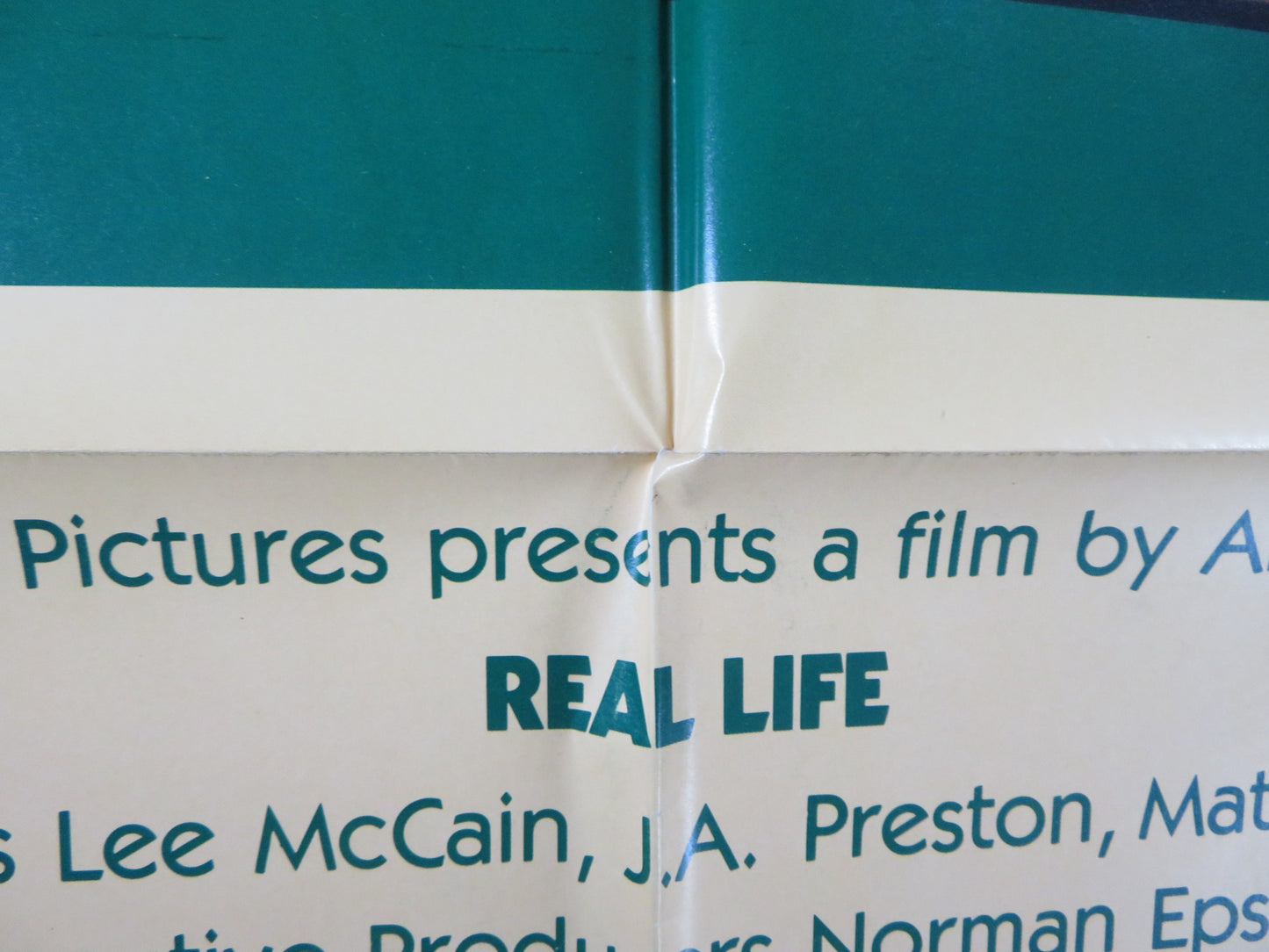 REAL LIFE FOLDED US ONE SHEET POSTER ALBERT BROOKS MATTHEW TOBIN 1979