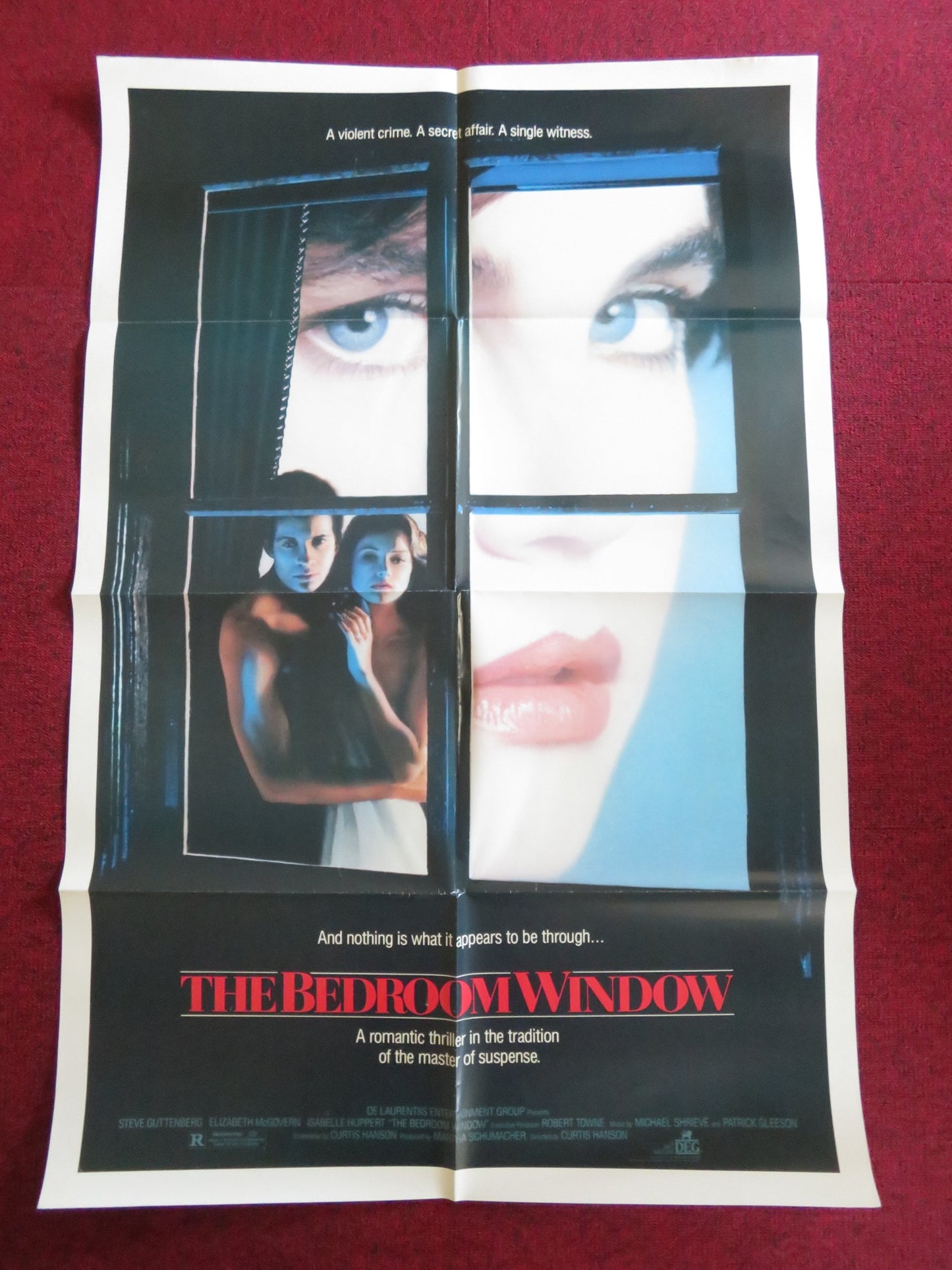 THE BEDROOM WINDOW FOLDED US ONE SHEET POSTER STEVE GUTTENBERG E. MCGOVERN 1987