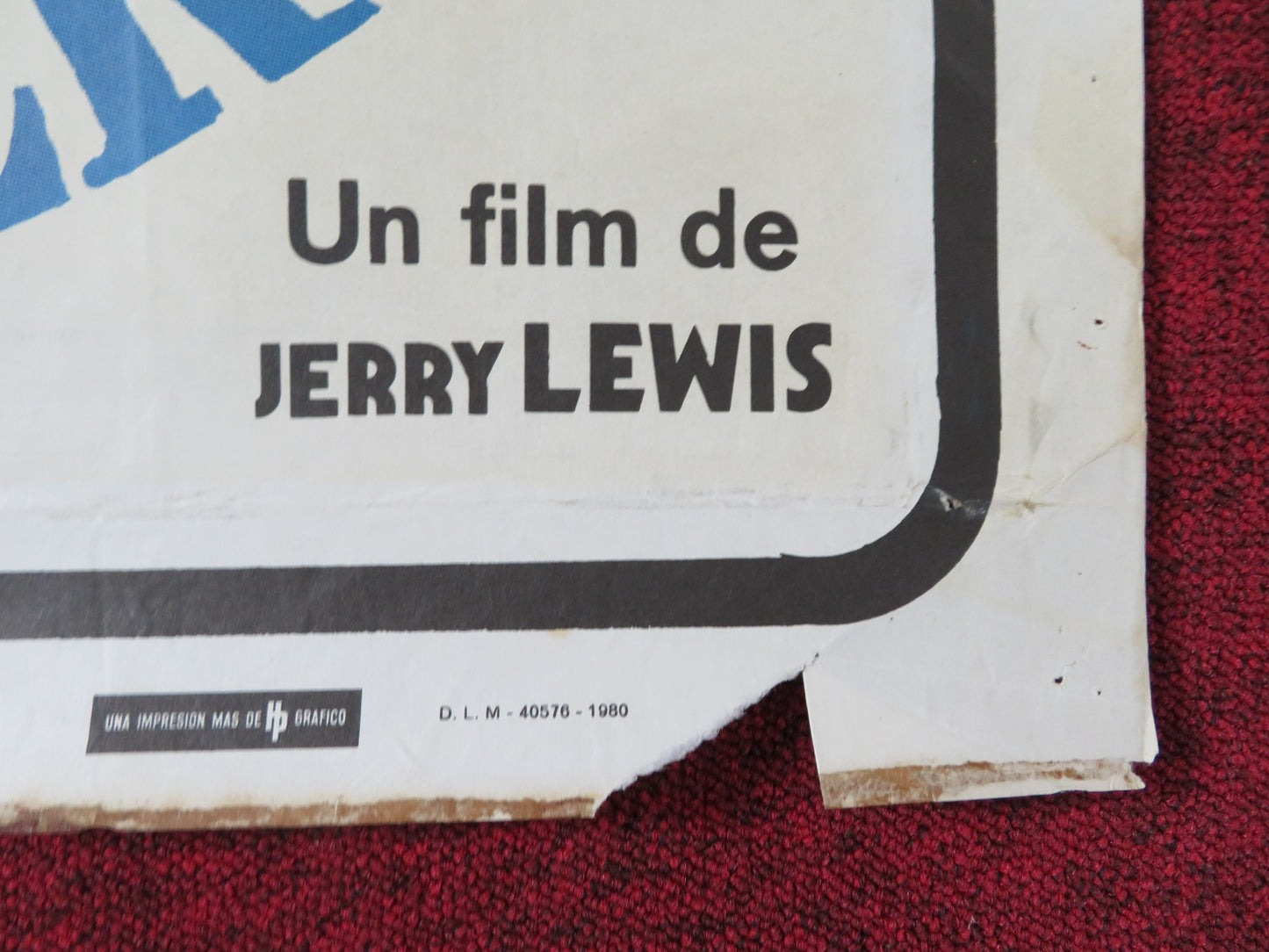 HARDLY WORKING SPANISH POSTER JERRY LEWIS SUSAN OLIVER 1980