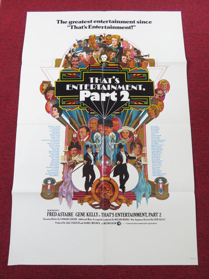 THAT'S ENTERTAINMENT PART II - B FOLDED US ONE SHEET POSTER FRED ASTAIRE 1976