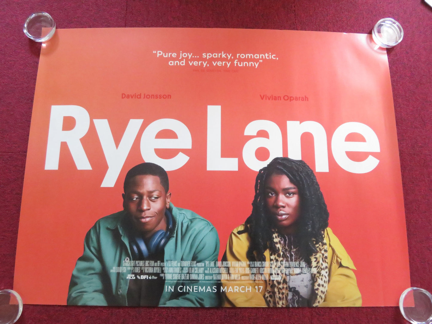 RYE LANE - B UK QUAD ROLLED POSTER DAVID JONSSON VIVIAN OPARAH 2023