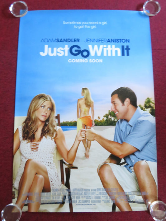 JUST GO WITH IT US ONE SHEET ROLLED POSTER ADAM SANDLER JENNIFER ANISTON 2011