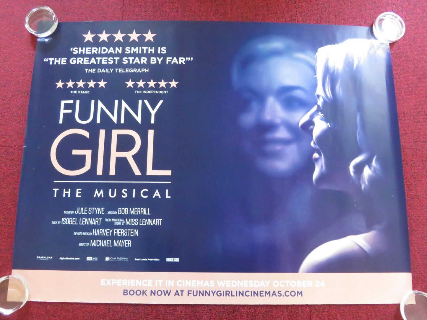 FUNNY GIRL UK QUAD ROLLED POSTER SHERIDAN SMITH DARIUS CAMPBELL 2018