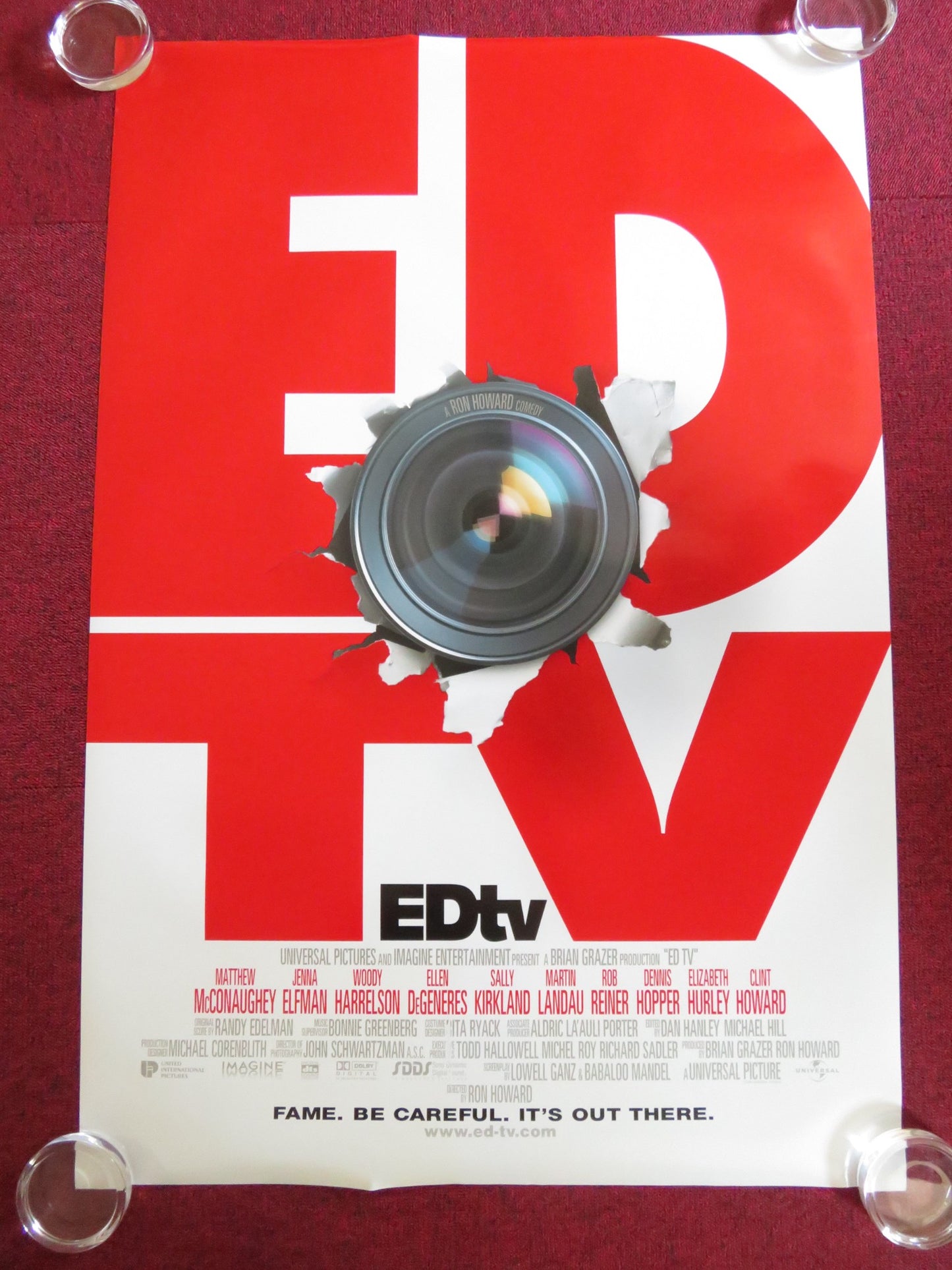 EDTV - B US ONE SHEET ROLLED POSTER MATTHEW MCCONAUGHEY WOODY HARRELSON 1999