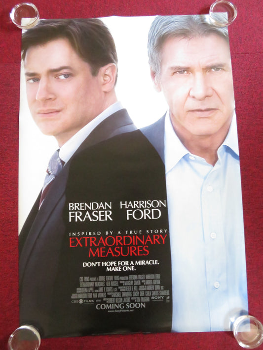 EXTRAORDINARY MEASURES - B US ONE SHEET ROLLED POSTER BRENDAN FRASER 2010