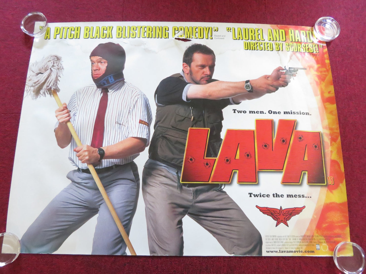 LAVA UK QUAD ROLLED POSTER JAMES HOLMES NICOLA STAPLETON 2001