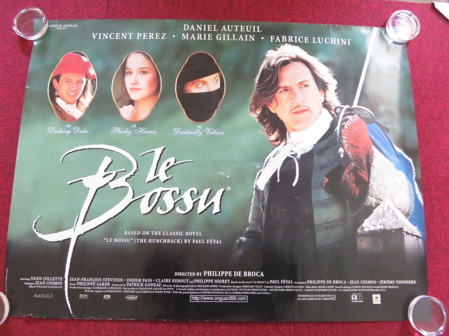 LE BOSSU UK QUAD ROLLED POSTER DANIEL AUTEUIL FABRICE LUCHINI 1997