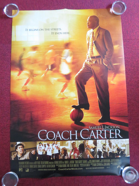 COACH CARTER US ONE SHEET ROLLED POSTER SAMUEL L. JACKSON ROB BROWN 2005