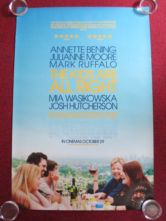 THE KIDS ARE ALL RIGHT US ONE SHEET ROLLED POSTER JULIANNE MOORE A. BENING 2010