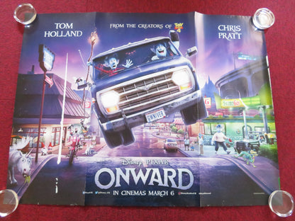 ONWARD UK QUAD ROLLED POSTER DISNEY TOM HOLLAND CHRIS PRATT 2020