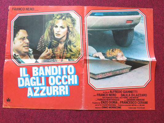 THE BLUE EYED BANDIT - A ITALIAN FOTOBUSTER POSTER FOLDED FRANCO NERO 1980