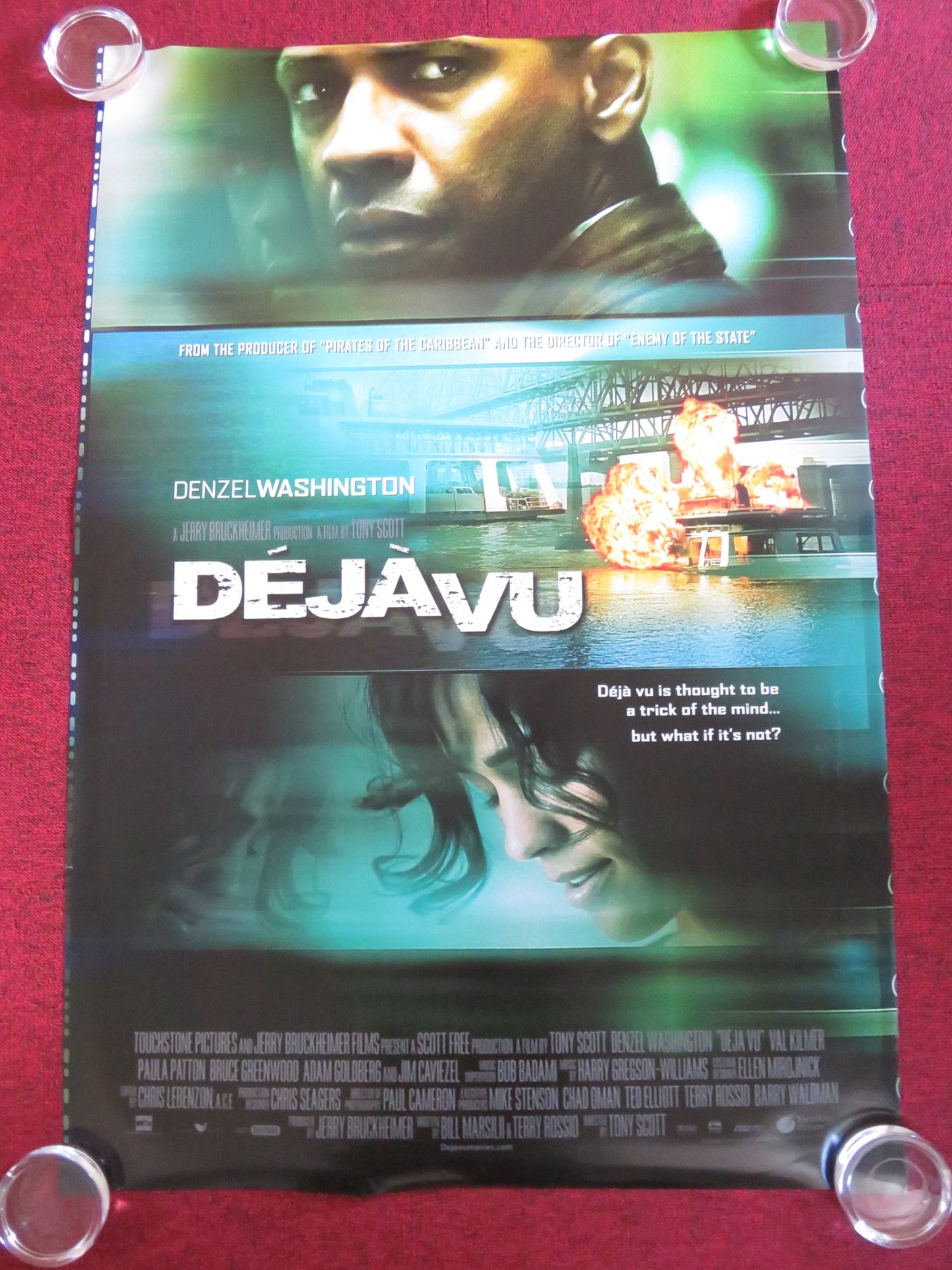 DEJA VU US ONE SHEET ROLLED POSTER DENZEL WASHINGTON VAL KILMER 2006