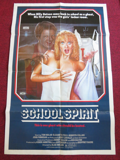 SCHOOL SPIRIT FOLDED US ONE SHEET POSTER TOM NOLAN ELIZABETH FOXX 1985