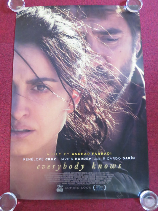 EVERYBODY KNOWS US ONE SHEET ROLLED POSTER PENELOPE CRUZ JAVIER BARDEM 2018