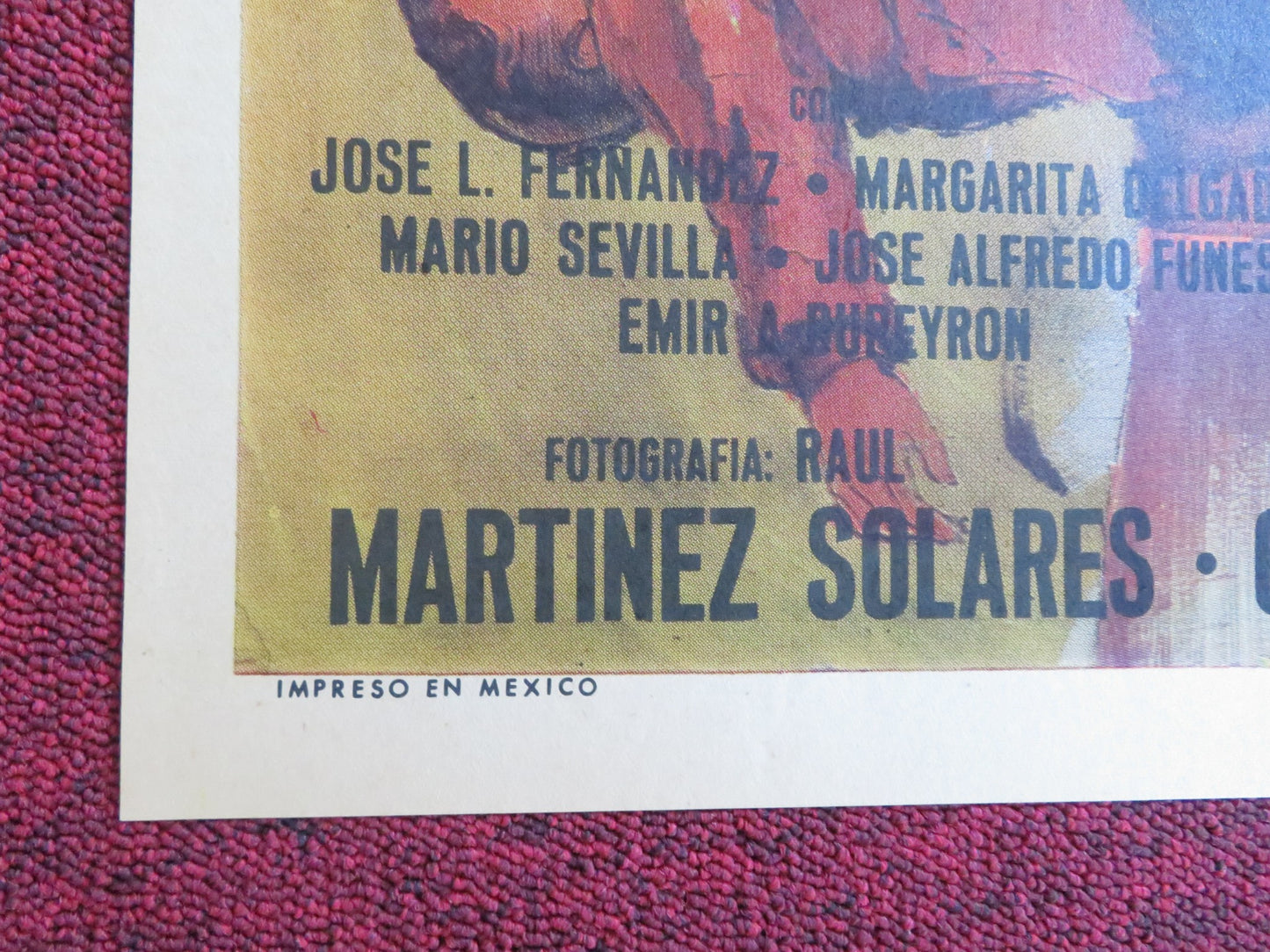 EL AMOR NO ES PECADO FOLDED MEXICAN SHEET POSTER MARGA LOPEZ 1965