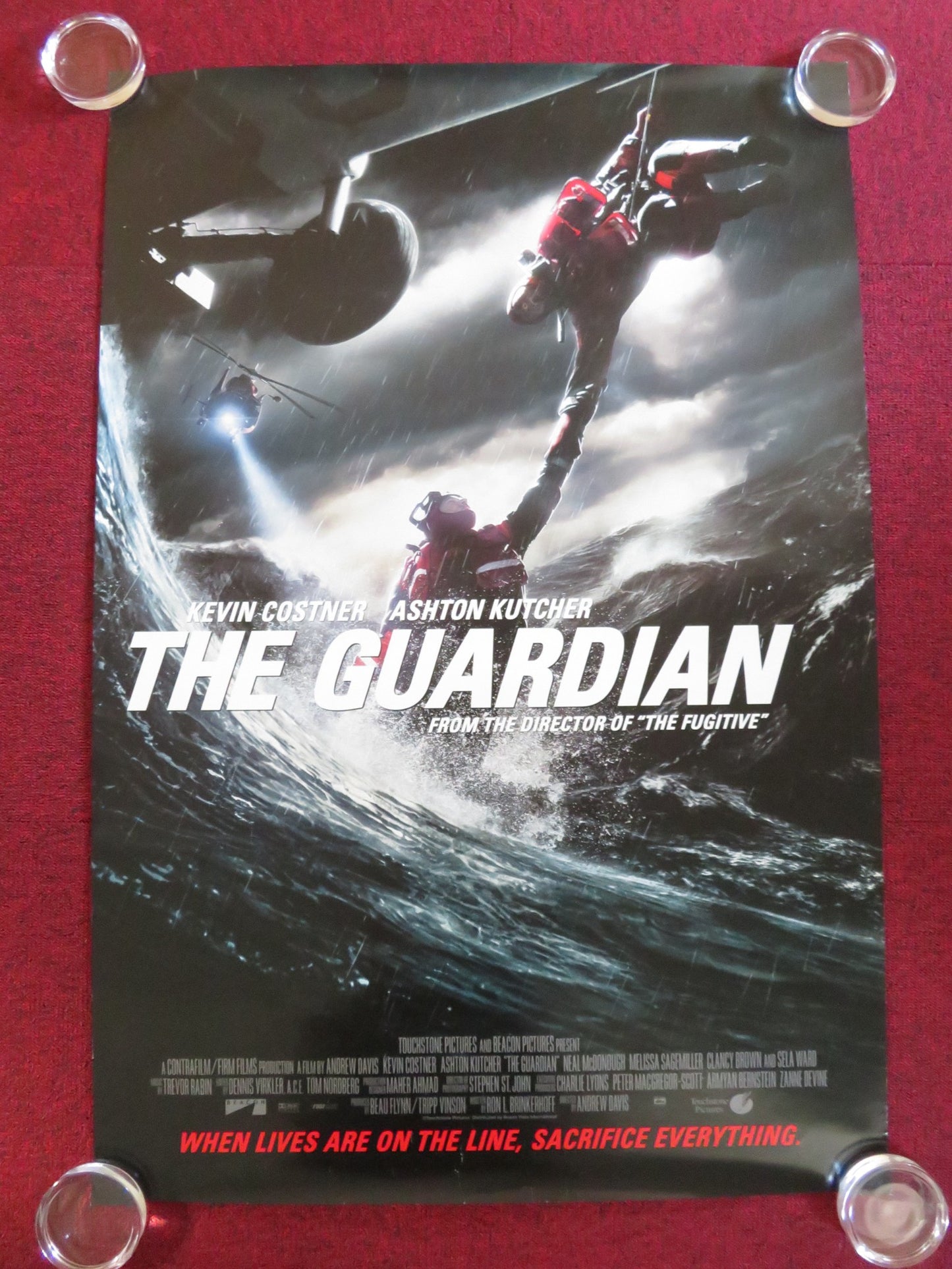 THE GUARDIAN US ONE SHEET ROLLED POSTER KEVIN COSTNER ASHTON KUTCHER 2006