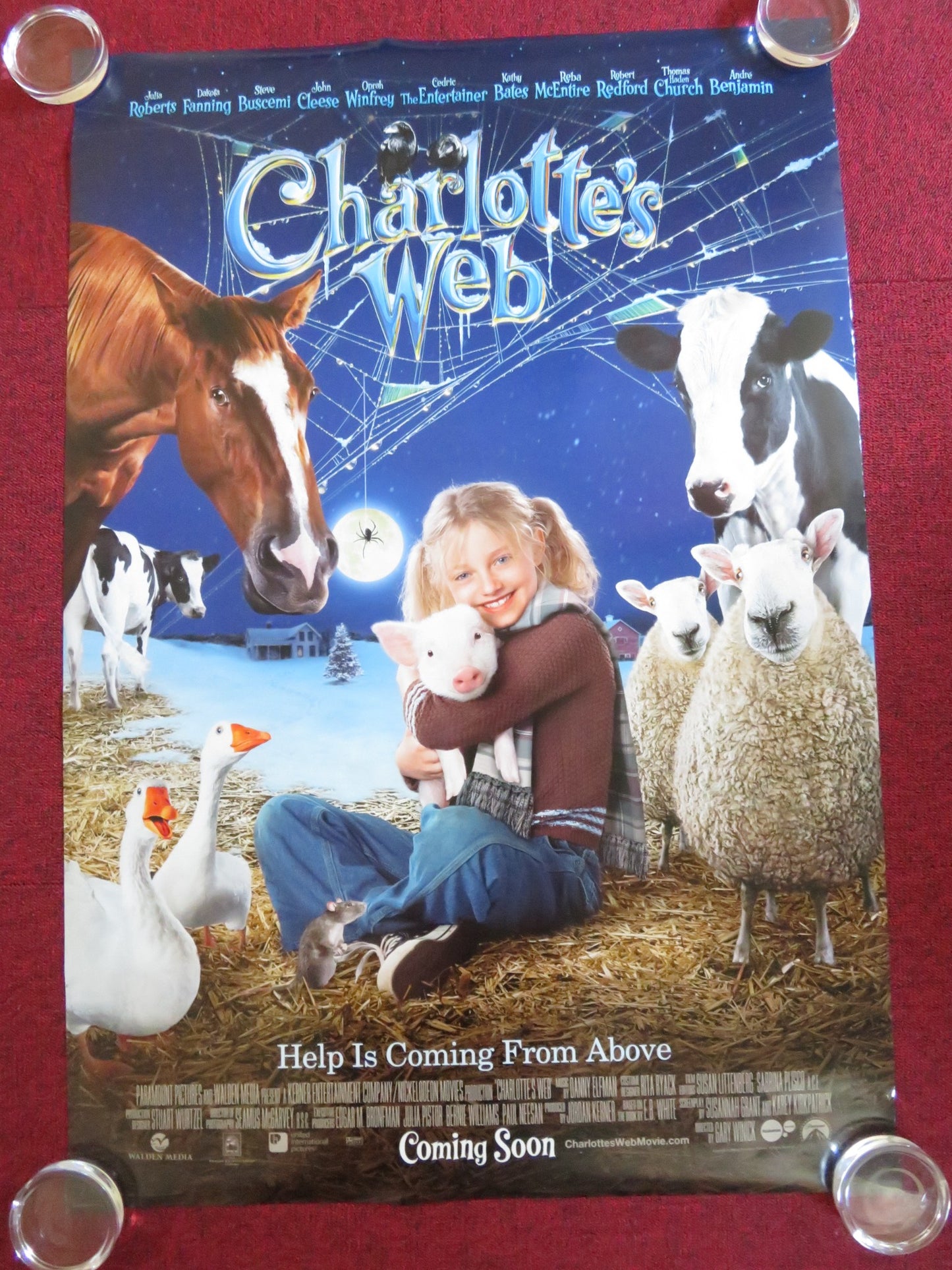 CHARLOTTE'S WEB - B US ONE SHEET ROLLED POSTER DAKOTA FANNING JULIA ROBERTS 2006