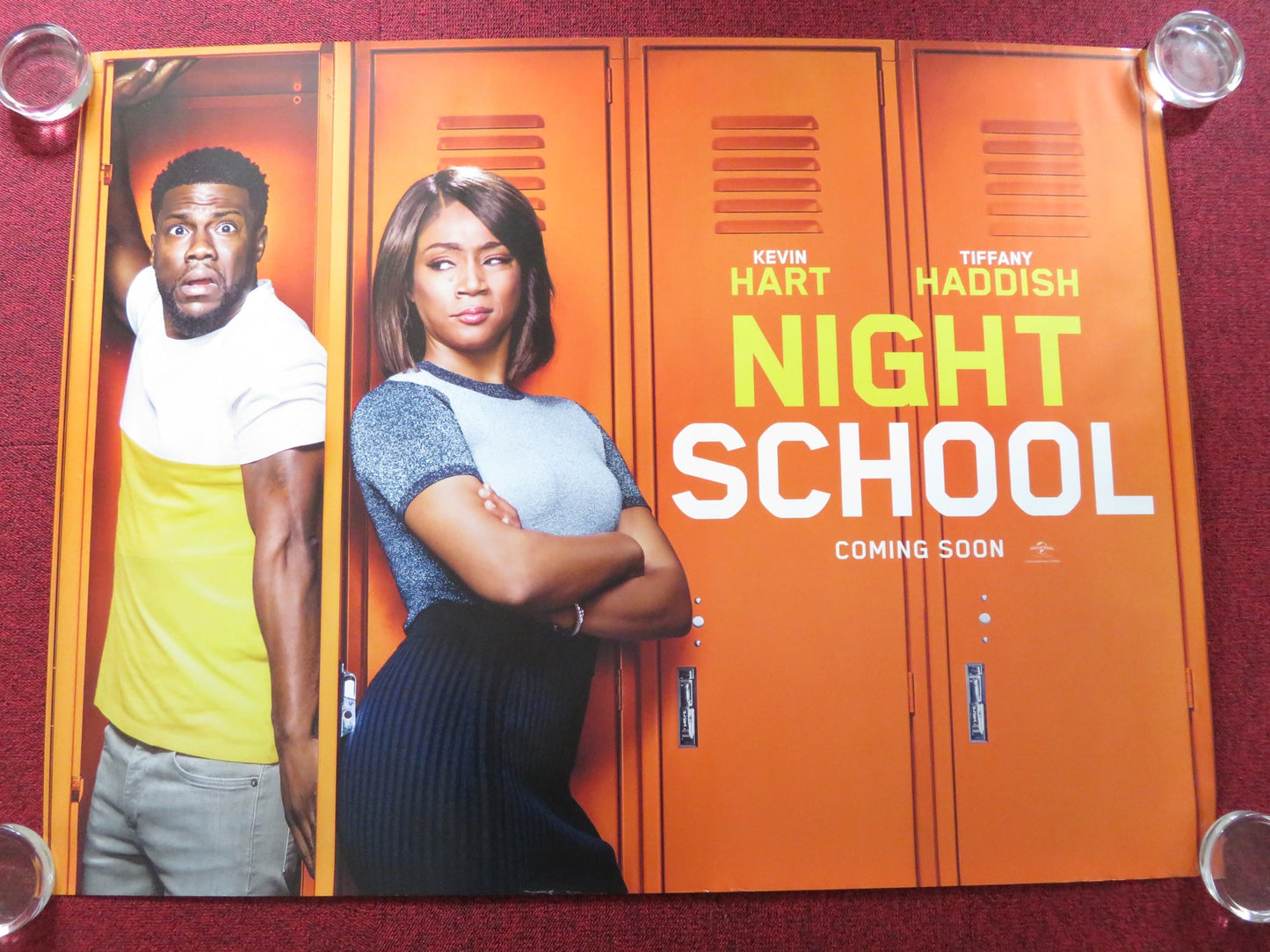 NIGHT SCHOOL UK QUAD ROLLED POSTER KEVIN HART TIFFANY HADDISH 2018