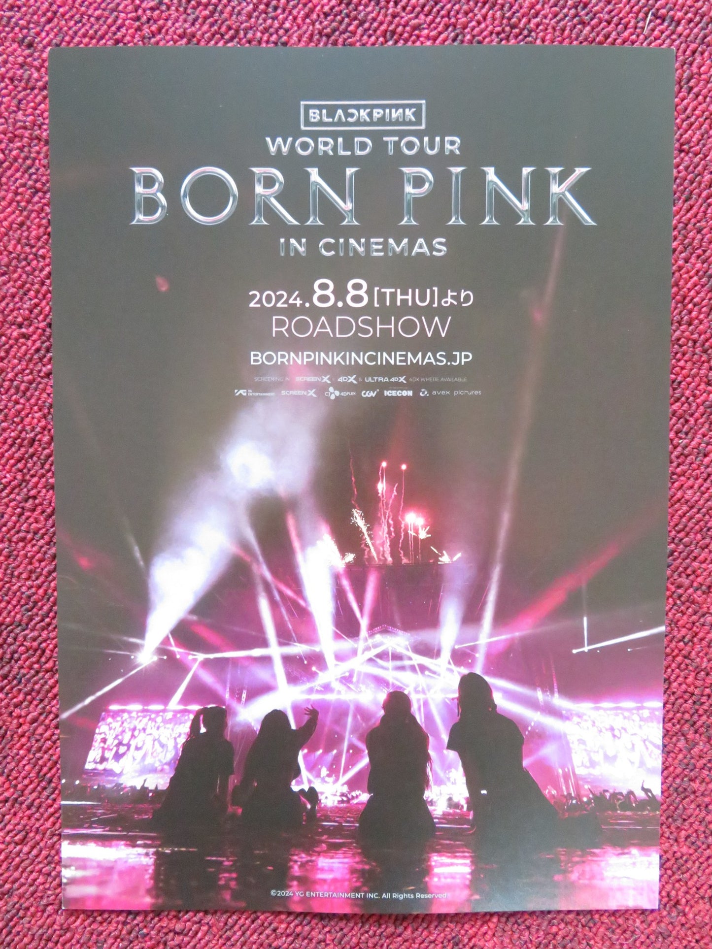 BLACKPINK: WORLD TOUR-BORN PINK JAPANESE CHIRASHI (B5) POSTER KIM JISOO 2024