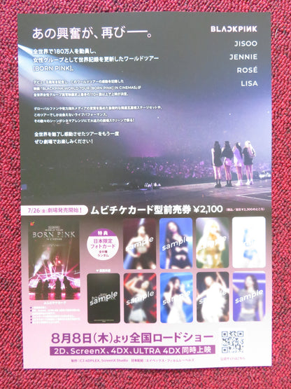 BLACKPINK: WORLD TOUR-BORN PINK JAPANESE CHIRASHI (B5) POSTER KIM JISOO 2024