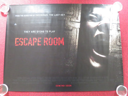 ESCAPE ROOM  UK QUAD ROLLED POSTER TAYLOR RUSSELL LOGAN MILLER 2019