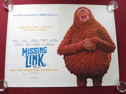 MISSING LINK - C UK QUAD ROLLED POSTER HUGH JACKMAN DAVID WALLIAMS 2019