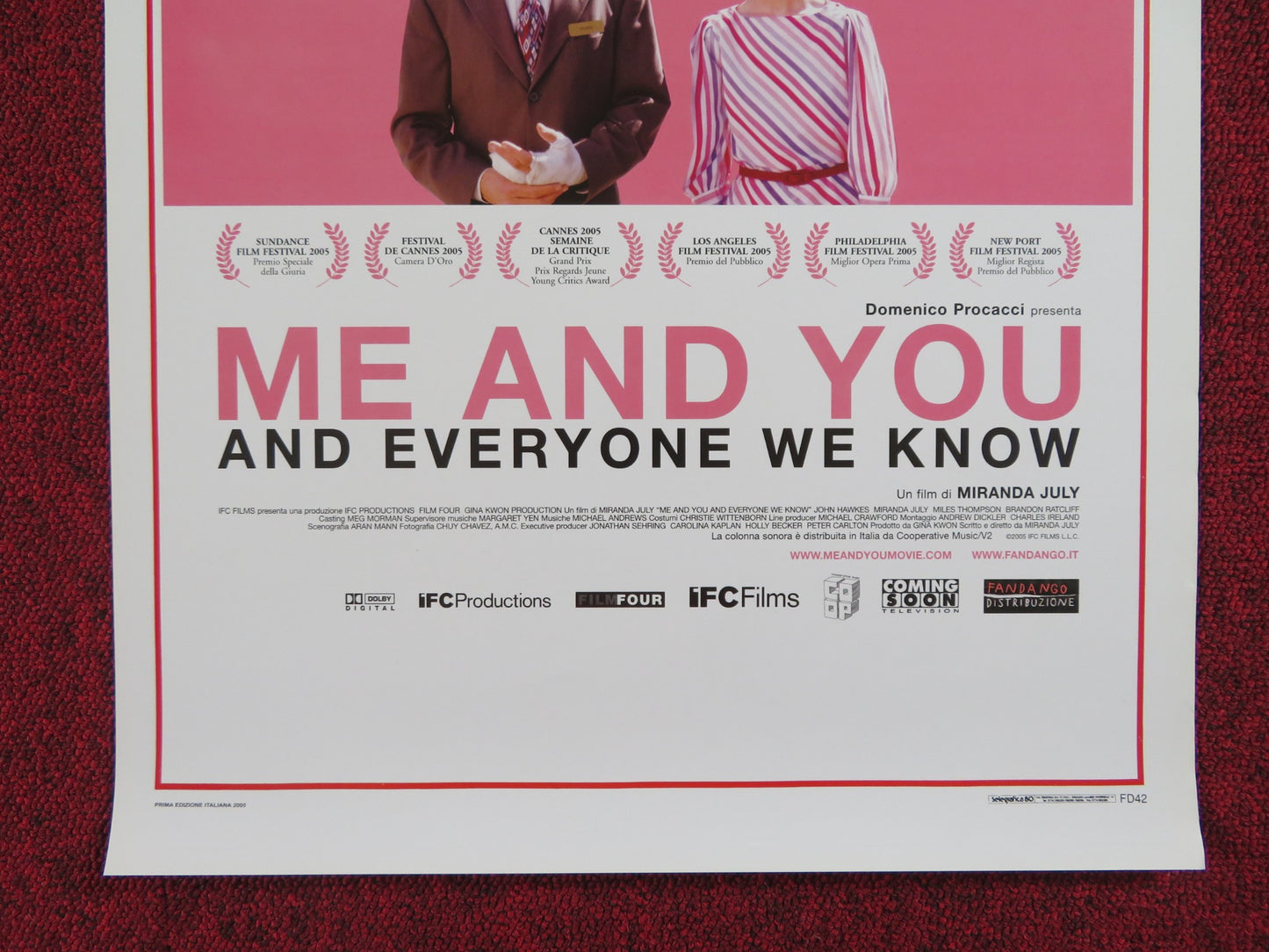 ME AND YOU AND EVERYONE WE KNOW ITALIAN LOCANDINA POSTER JOHN HAWKES 2005