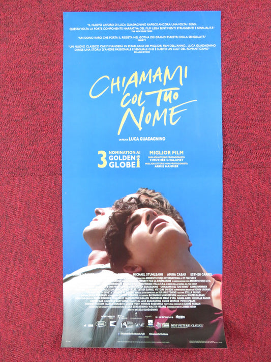 CALL ME BY YOUR NAME ITALIAN LOCANDINA POSTER TIMOTHEE CHALAMET 2017