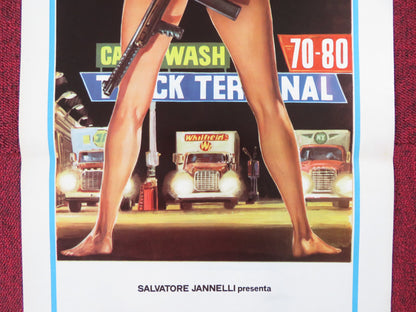 TRUCK STOP WOMEN ITALIAN LOCANDINA POSTER CLAUDIA JENNINGS LIEUX DRESSLER 1977