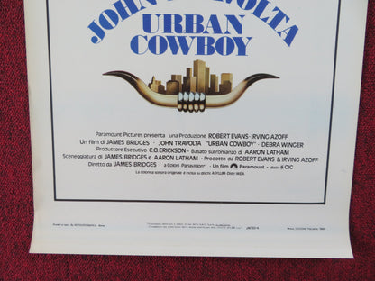 URBAN COWBOY ITALIAN LOCANDINA POSTER JOHN TRAVOLTA DEBRA WINGER 1980