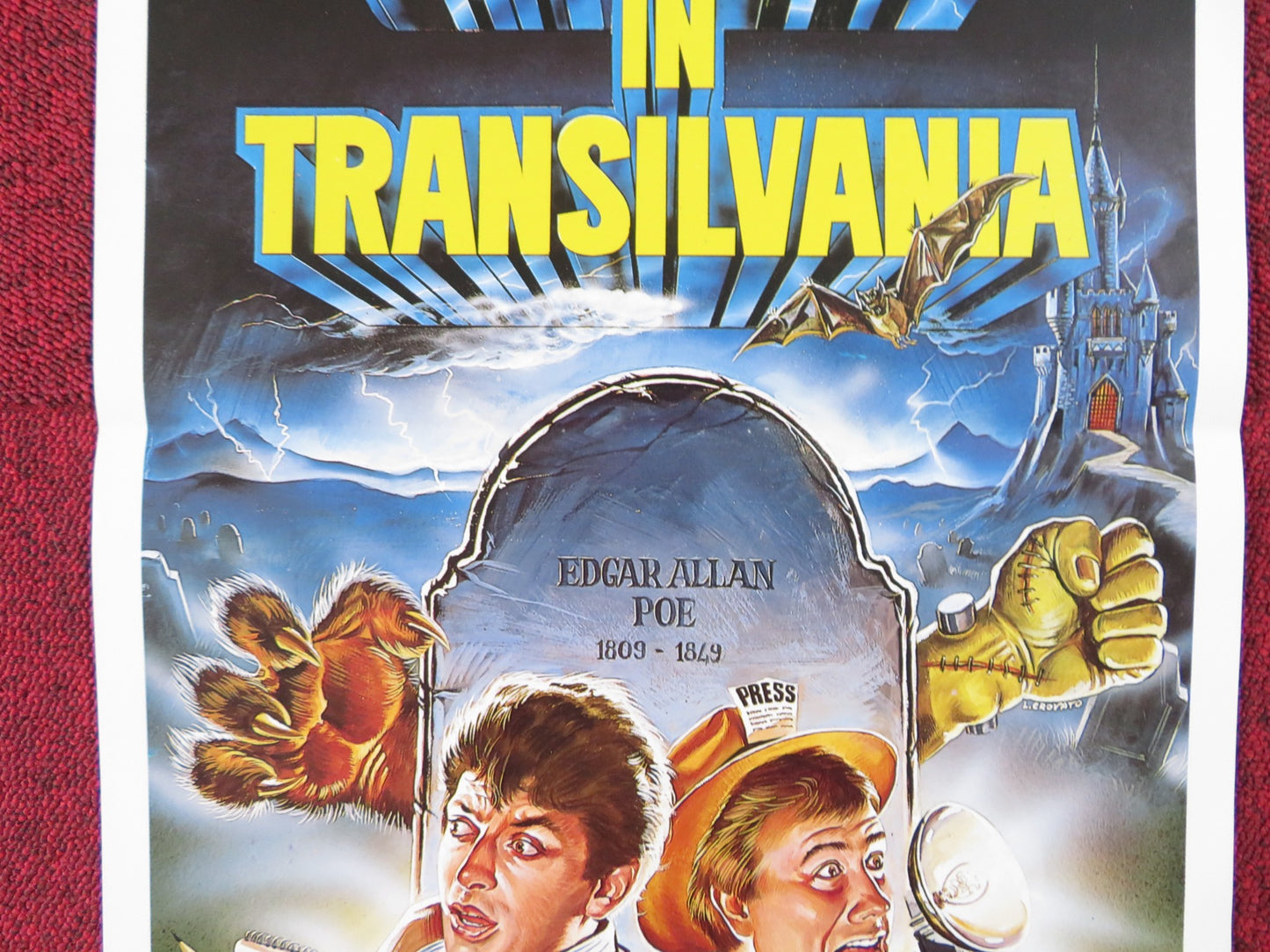 TRANSYLVANIA 6-5000 ITALIAN LOCANDINA POSTER JEFF GOLDBLUM ED BEGLEY JR. 1987