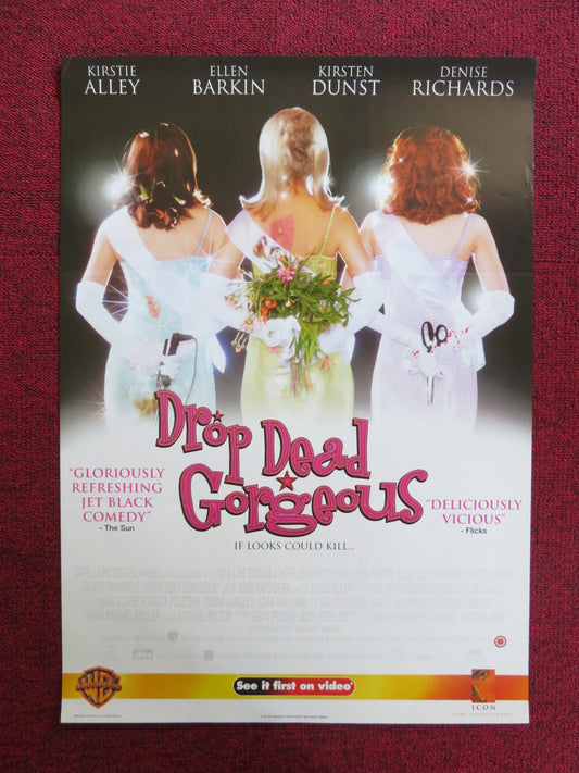 DROP DEAD GORGEOUS VHS VIDEO POSTER KIRSTIE ALLEY ELLEN BARKIN 2000