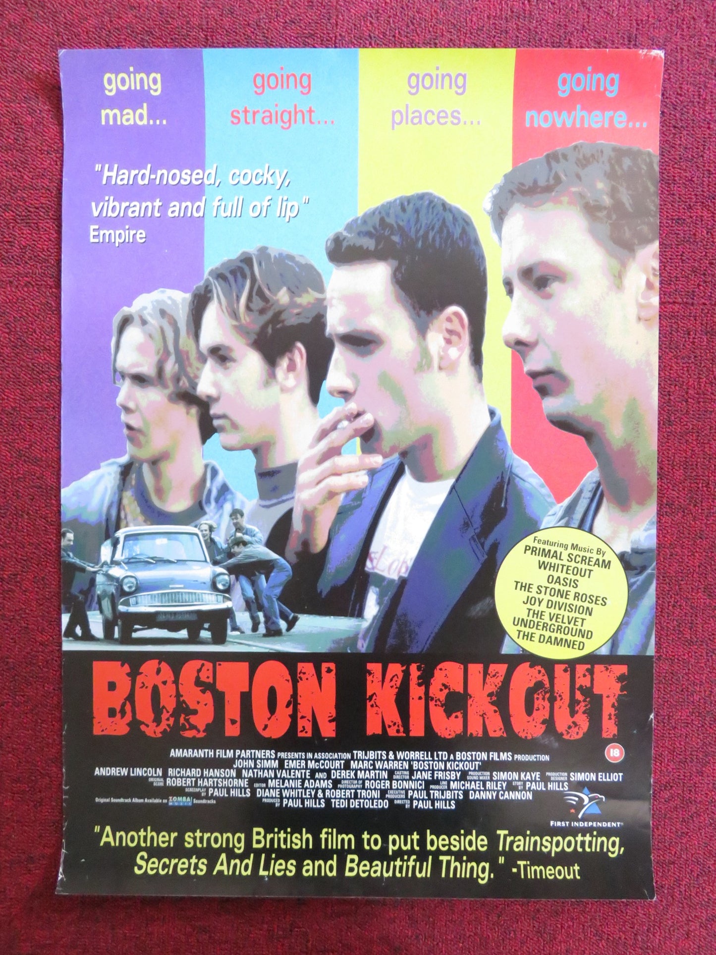 BOSTON KICKOUT VHS VIDEO POSTER JOHN SIMM EMER MCOURT 1995