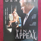 FINAL APPEAL VHS VIDEO POSTER BRIAN DENNEHY JOBETH WILLIAMS 1993