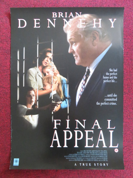 FINAL APPEAL VHS VIDEO POSTER BRIAN DENNEHY JOBETH WILLIAMS 1993