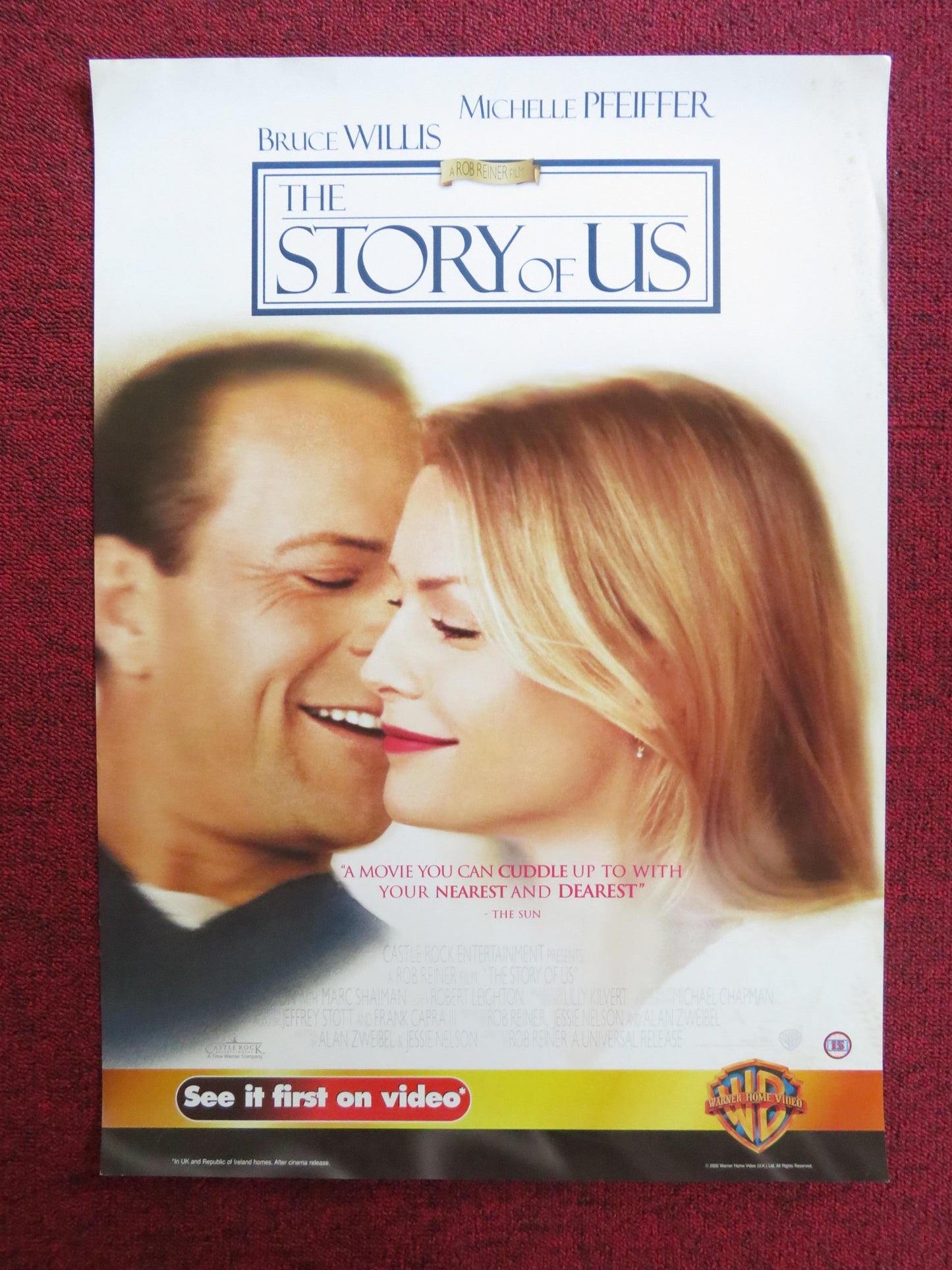 THE STORY OF US VHS VIDEO POSTER BRUCE WILLIS MICHELLE PFEIFFER 2000