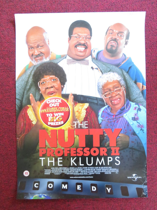 THE NUTTY PROFESSOR II: THE KLUMPS VHS VIDEO POSTER EDDIE MURPHY J. JACKSON 2000